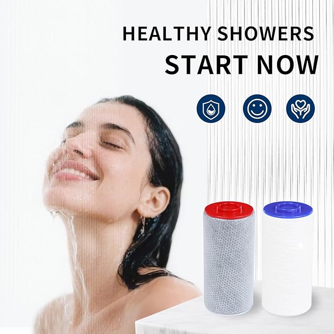 Compatible with Weddell Duo Shower Filter, Replacement Cartridges Full Set + Extra Filters, Removes Chlorine, PFAS, Heavy Metals, Particulates, for Clean & Safe Shower Water (1+1)
