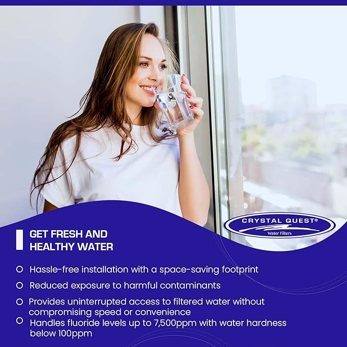 Crystal Quest Arsenic Water Filter Cartridge – Reduces Arsenic – Long Lasting, Easy to Install, High-Capacity, Steady 3 GPM Flow – Improves Water Quality for Home and Office - 2-7/8" x 20"