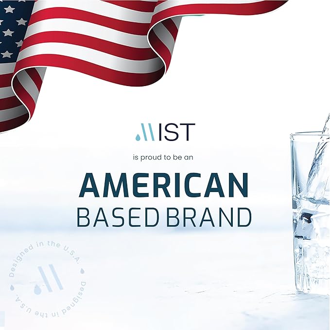 Mist Filtered Shower Head Attachment, High Output, 15 stage Shower Filter for Hard Water, Improves the Condition of Skin & Hair - Water Softener (1 Replacement Filter) Chrome