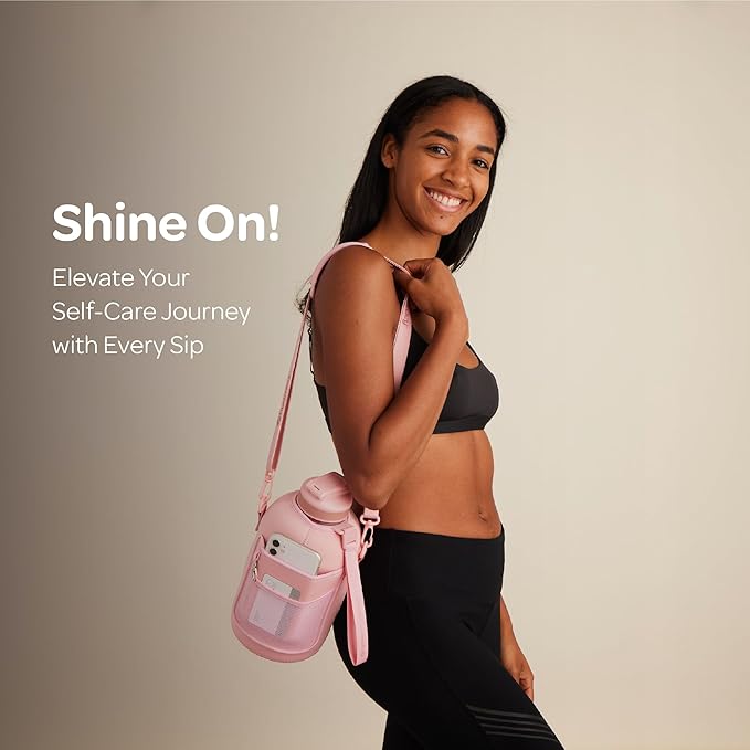 Hydracy Water Bottle with Time Marker -Large BPA Free Water Bottle & No Sweat Sleeve -Leak Proof Gym Bottle with Fruit Infuser Strainer & Times to Drink -Ideal for Fitness Sports & Outdoors