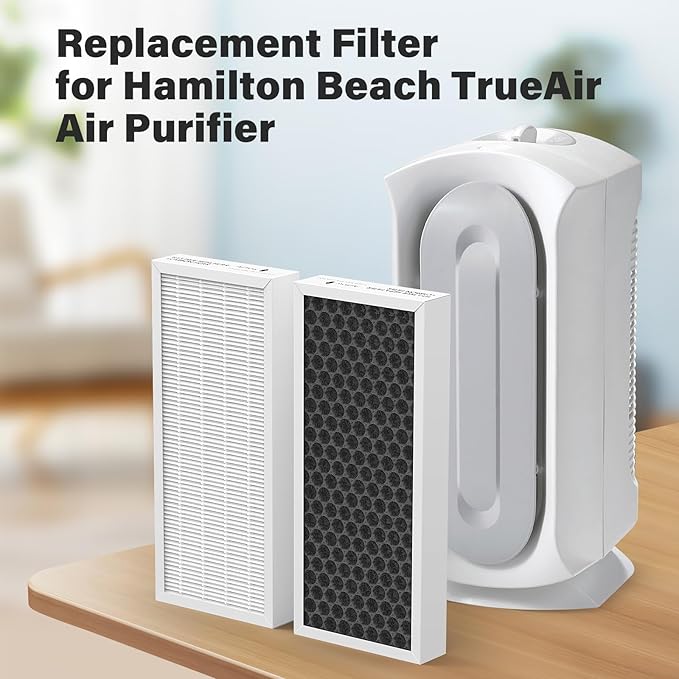 04383 True Replacement Filter Compatible with Hamilton Beach TrueAir 04383 04384 04385 04386 Air Purifier, Replace Part # 990051000, 1 Pack