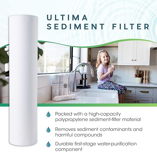 Ultima 7/VII 5 Stage RO System Double Capacity Pre-Filter Set, Stages 1-3, 12 Month Reverse Osmosis Universal Fit Filters
