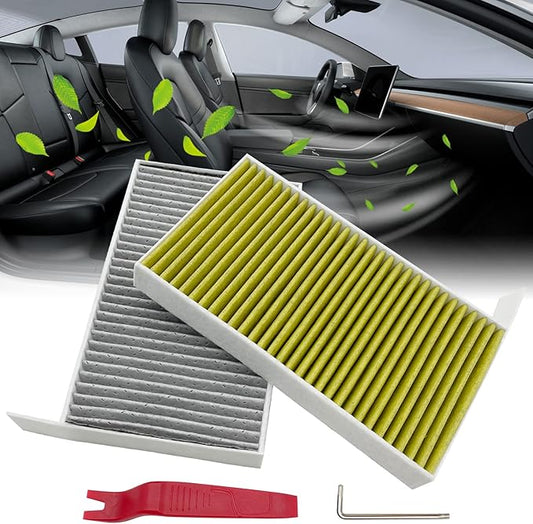 JOJOMARK Cabin Air Filter fits for Tesla Model 3/Y with Activated Carbon Fit for 2016-2024 Model 3/2020 2021 2022 2023 2024 Model Y