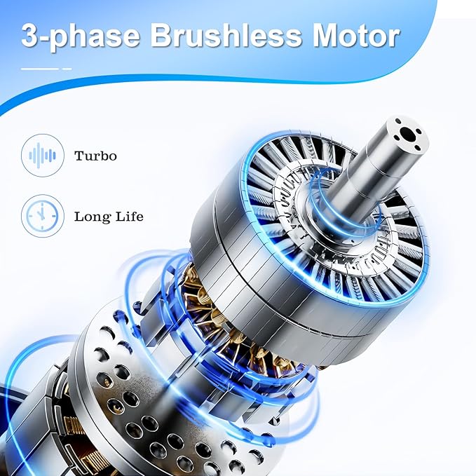 Handheld fan, adjustable blowing angle, mini portable turbo fan, USB Type-C rechargeable, infinitely variable speed high-speed personal fan, 11 Hours Battery Life (Black)