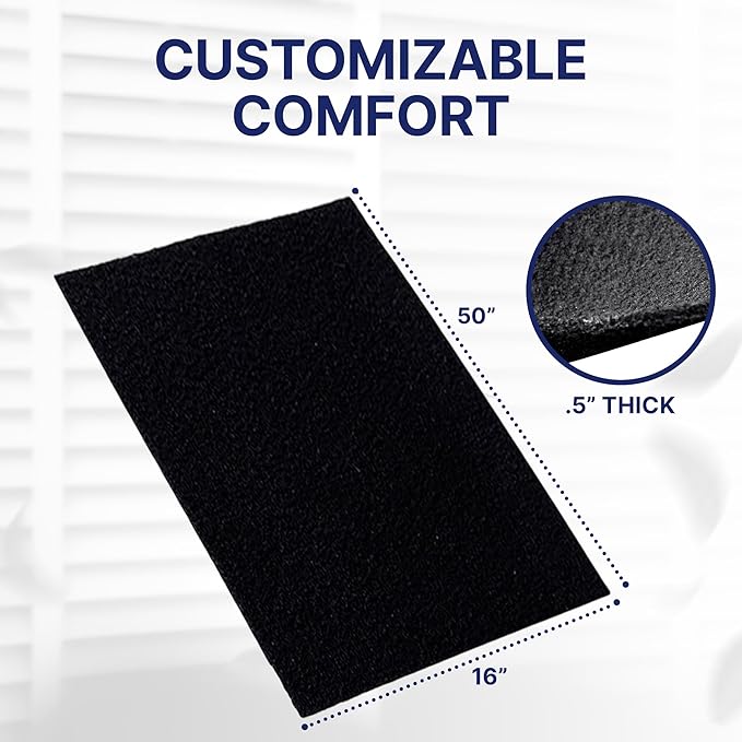 1/2" Thick Universal Cut-to-Fit Carbon Pre-Filter Pad - 16" x 50" - Compatible with Air Purifier, Air Conditioner, Refrigerator, Furnace, Dehumidifier