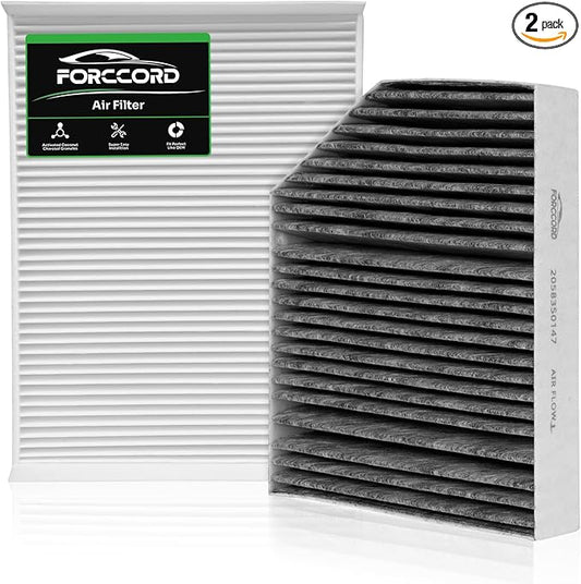 Cabin Air Filter Kit Fits for Mercedes GLC300 E300 C300 E350 GLC350e C400 E400, C43/C63/ E43/E53/E63/GLC43/GLC63 AMG 2015-2023 Replacement 2058350147 1668300218 External & Internal