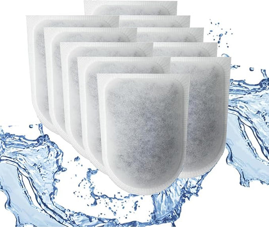 10Pack Carbon Filters for Aquariums, Fits Whisper EX Filters, Compatible with Whisper EX30/EX45/EX70 Filters,Large Carbon Filter Cartridges