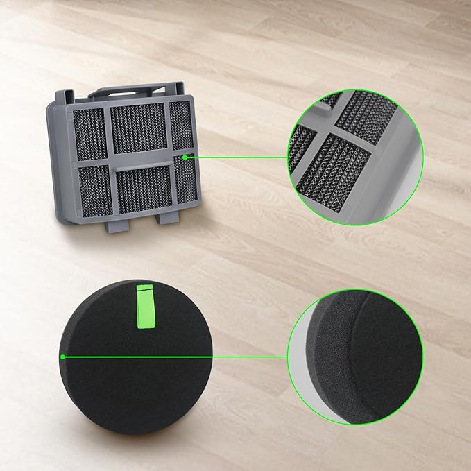 Replacement Filter Compatible with Bissell 39883 3404 3774F 3415 3418 3402 3774 3774G 3775 3409 Pet Hair Eraser Turbo Lift-Off Vacuum, Parts 1635630,1635629