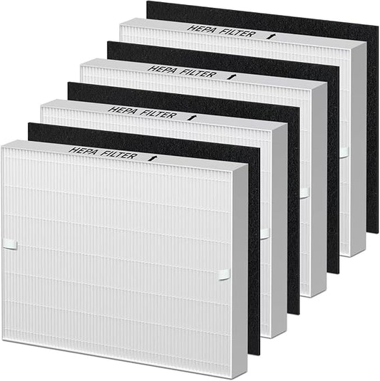 AP-1512HH Filter Compatible with Coway Airmega AP-1512HH, AP-1512HH-FP, AP-1518R, AP-1519P, and 200M Series Air Purifiers, Part # 3304899 (4 HEPA & 4 Carbon Filter)