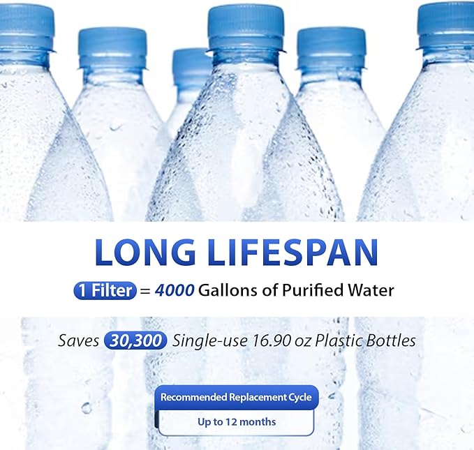 iSpring CT10-W Countertop Water Filter, Multi-Layer Faucet Water Filter System with Versatile Faucet Adapter, Reduces Heavy Metals, Bad Odor, and Chlorine, White