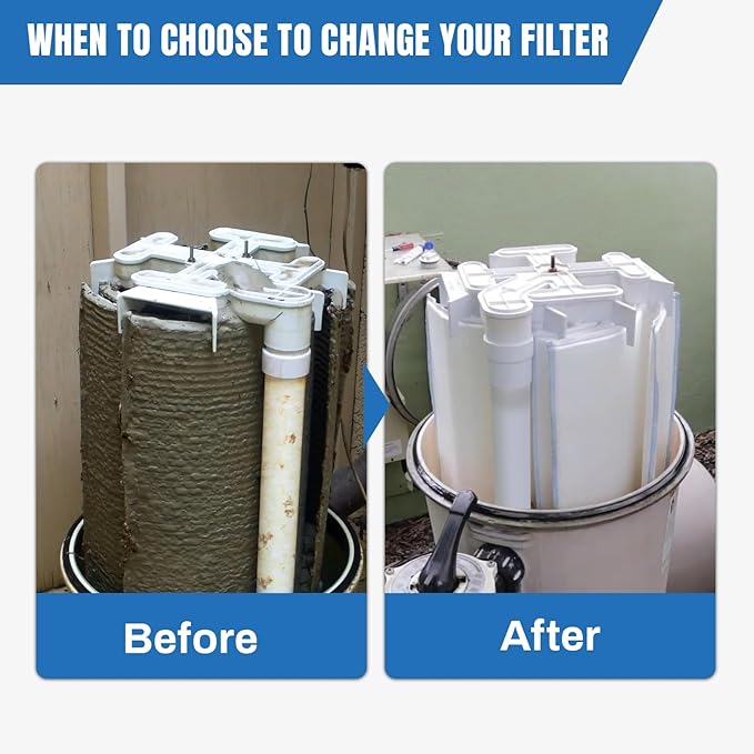 FG-1003 DE Grid Filter Compatible with DE3620(DEX3600DA), FNS Plus 36,59001700, 59001800, FS-2003, PFS1836, FC-9530, PG-1903, 36 Sq.Ft DE Grid Swimming Pool Filter Cartridge, 7 Full + 1 Partial