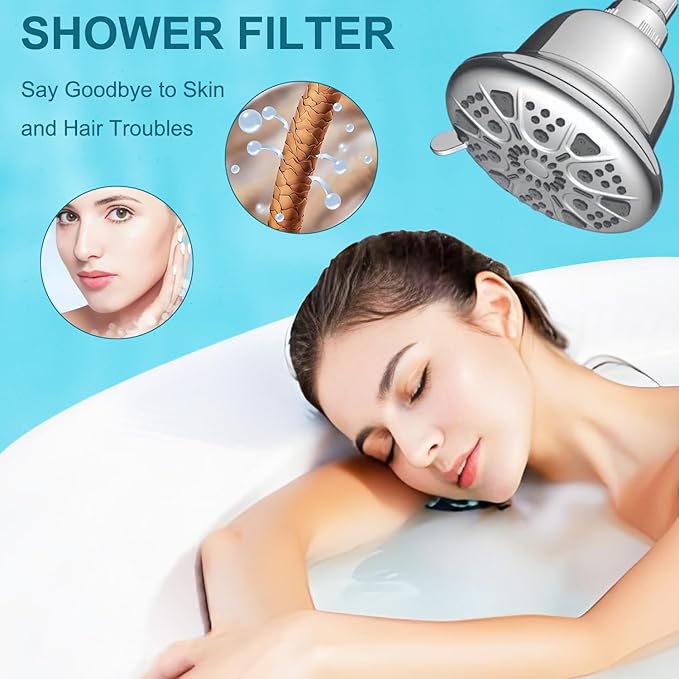 Shower Head Filter Replacement Cartridge for MakeFit Filtered Shower Head - H5H117 (4-PACK)