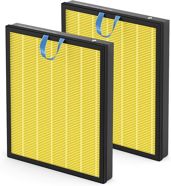 Vital 200S Pet Care Replacement Filter Compatible with LEVOIT Vital 200S Air Purifier, 3-in-1 Filtration with Activated Carbon Vital 200S-P Filter, Vital 200S-RF-PA (LRF-V201-YUS), 2 Pack, Yellow