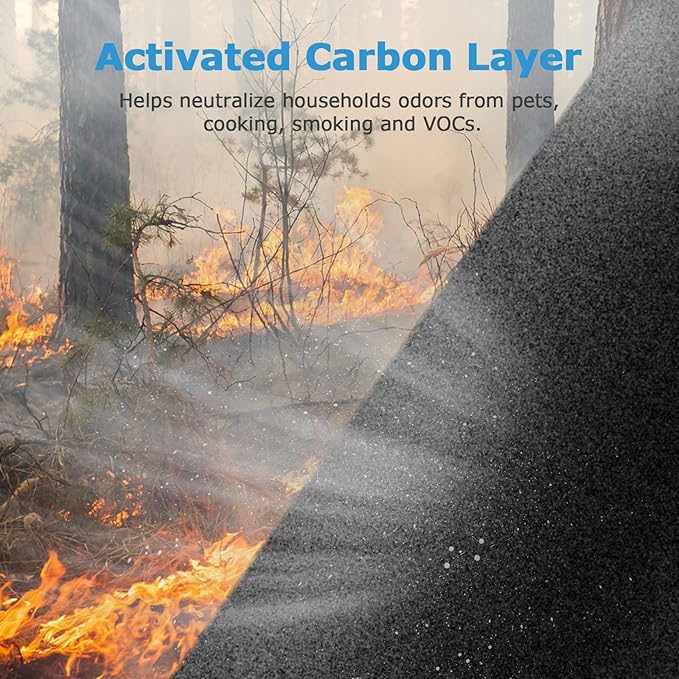 A2001 Replacement Filter, Compatible with A2001 Air Purifier, 3-in-1 High Efficiency Filtration, Compared Part #AF-2001, 2 Pack