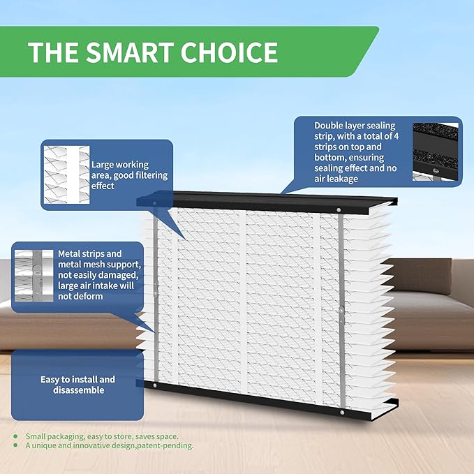 1-Pack 213 Filter Replacement Compatible with AprilAire 213 Whole House Air Purifiers Models,1210,1620,2210,2216,3210,4200,MERV 13 Furnace Filter Replacement,20x25x4inch
