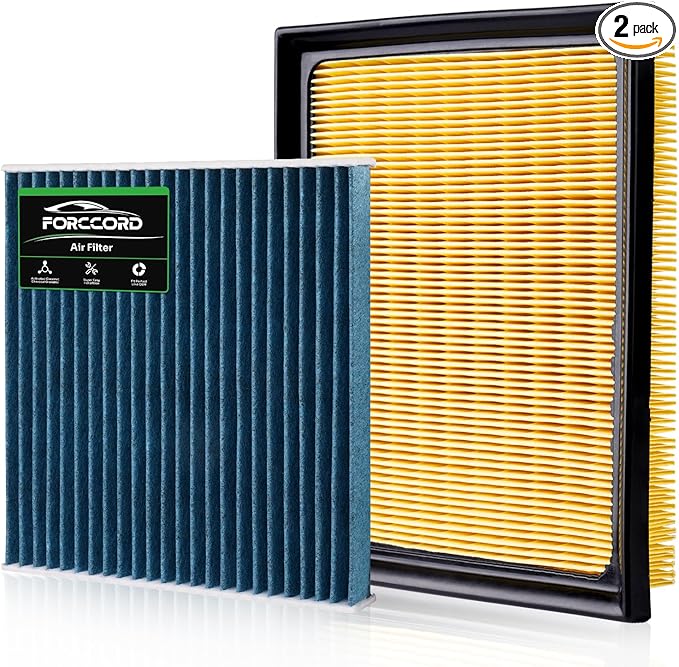 Cabin & Engine Air Filter Fit for Toyota RAV4 RAV 4 (Noly for Hybrid 2.5L) 2016 2017 2018 L4 Activated Carbon Cabin Filter Replacement CF10285 CA10741 17801-37020 Car Accessories