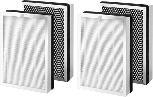 isinlive 25 Replacement Filter Compatible with 25 Air Purifier S1/W1/B1, HEPA Activated Carbon Filter, 4 Pack
