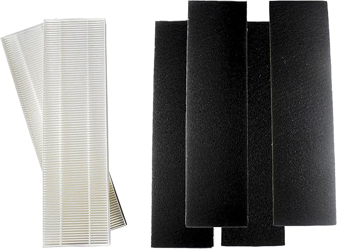 HQRP Filter Kit 2 HEPA & 4 Carbon Prefilters Compatible with Fellowes AeraMax 100 Air Purifier Model 90, 100, DB5, DX5; part 40101701, 9287001, 9324001 Replacement