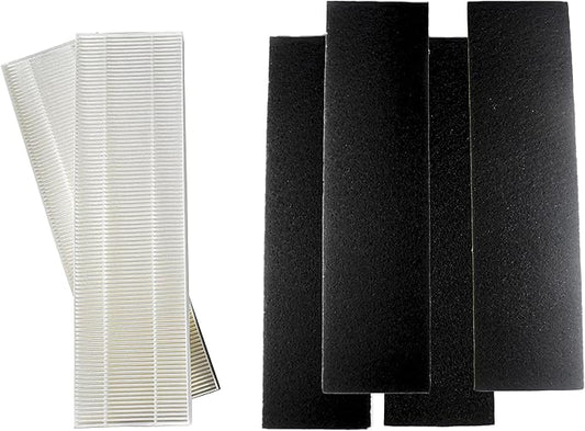 HQRP Filter Kit 2 HEPA & 4 Carbon Prefilters Compatible with Fellowes AeraMax 100 Air Purifier Model 90, 100, DB5, DX5; part 40101701, 9287001, 9324001 Replacement