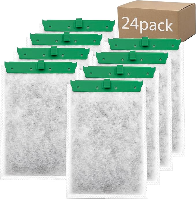 Aquarium 24 Pack Medium Filter Cartridges Compatible with Whisper Filters 10i IQ10 PF10 Power Filters
