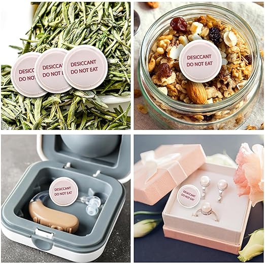 1 Gram 2000 Pack Desiccant Packs Food Grade, Silica Gel Capsule with Indicating Silica Gel Beads (Orange to White), Moisture Absorber Packets Silica Gel Packets