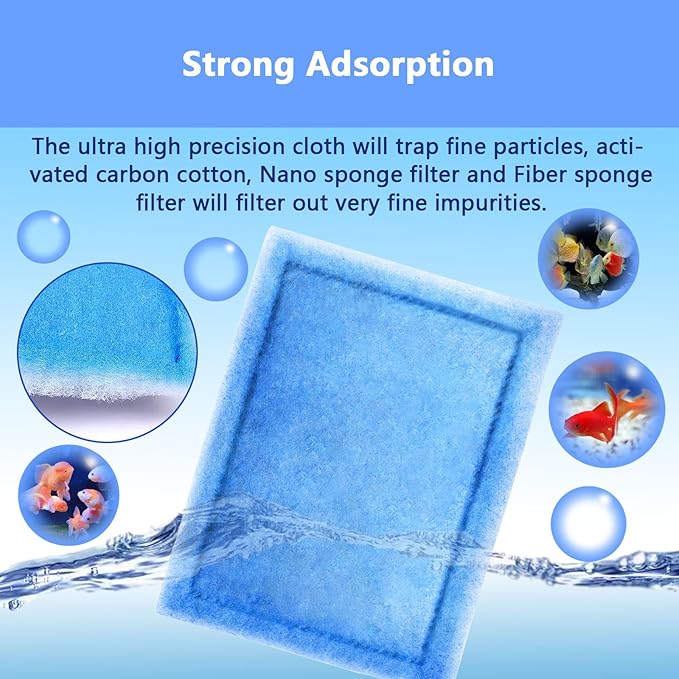 Aquarium Filter Cartridge,Compatible for Aqua-Tech 10-20 Power Filters, Replacement for AquaTech EZ-Change # 2(6 Pcs)