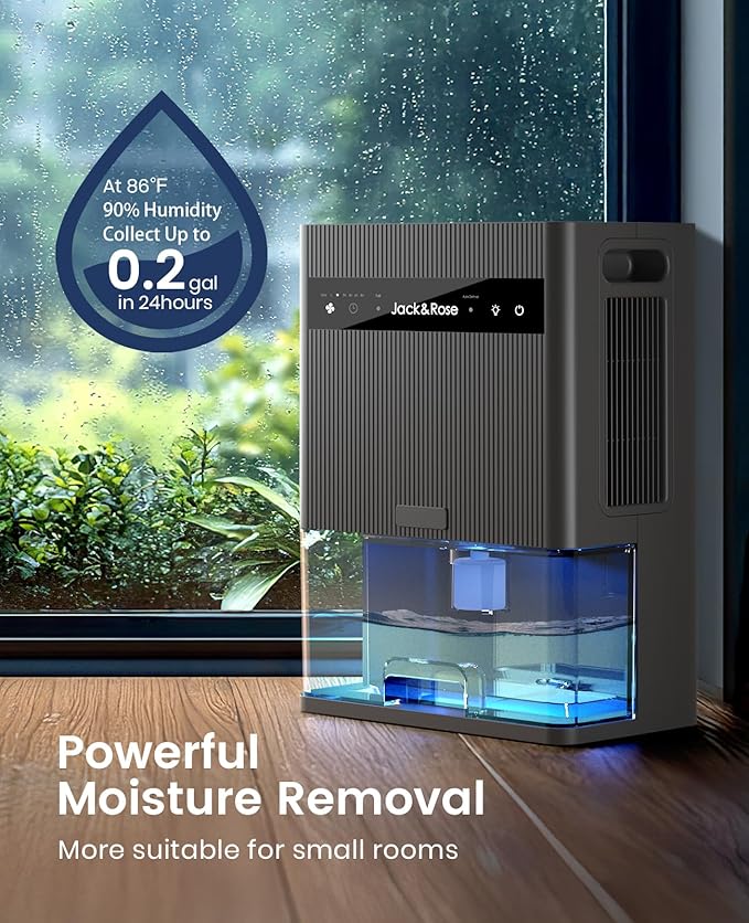 Dehumidifier for Bedroom, rv Dehumidifier for Inside Camper,95 OZ Water Tank,Garage