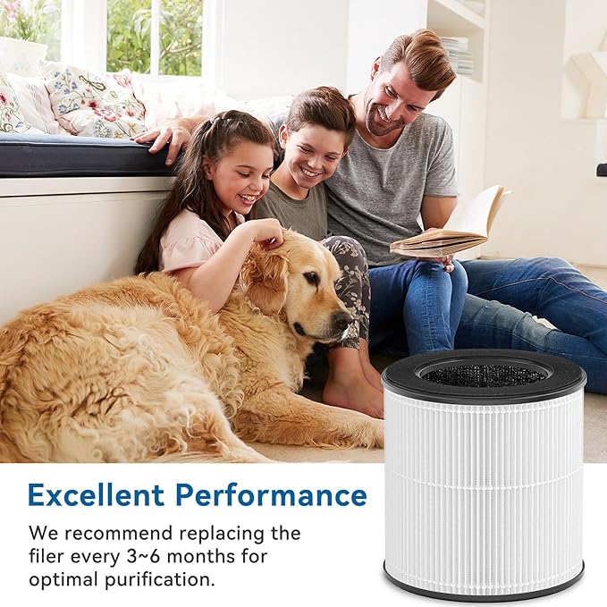 Tailulu Official AP050 AP052 Air Purifier Replacement Filter, 3-in-1 Air Purifier Filter, True H13 HEPA Filter, 1Pack