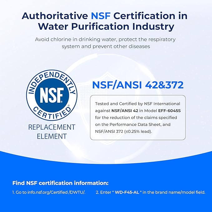 Waterdrop Alkaline DA97-17376B Water Filter, Enhances pH, Replacement for HAF-QIN/EXP, DA97-08006C, RF28R7201SR, RF28R7351SG, WD-F45-AL, 4 Filters