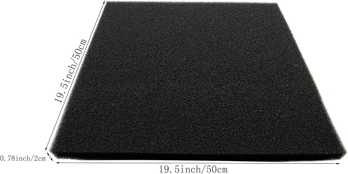 ALEGI Aquarium Filter Sponge, Biological and Mechanical Sponge Filter Pad for Fish Tank (19.5" x 19.5" x 0.78")
