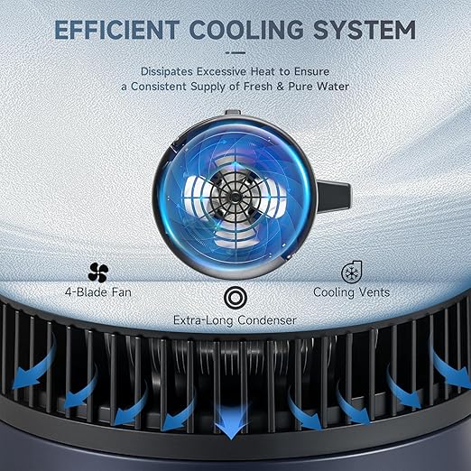 CO-Z 1.1 Gallon Water Distiller, 4L Countertop Distilled Water Machine with Glass Pot, 750W Distilled Water Maker for Pure Water, 304 Stainless Steel Water Distiller Machine for Home Office Travel