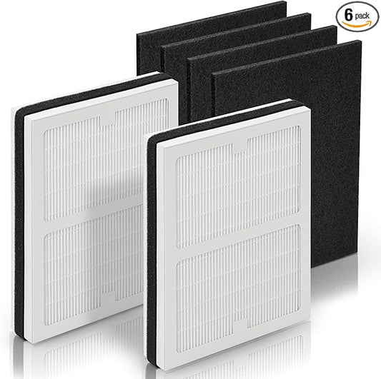 Idylis Air Purifier Replacement Filter A for Idylis Air Purifier AC-2119 IAP-10-100 IAP-10-150 IAPC-40-140 and Filtrete FAP-C01-A with Idylis Filter IAF-H-100A Size A, 2 H13 HEPA & 4 Carbon Pre-filter