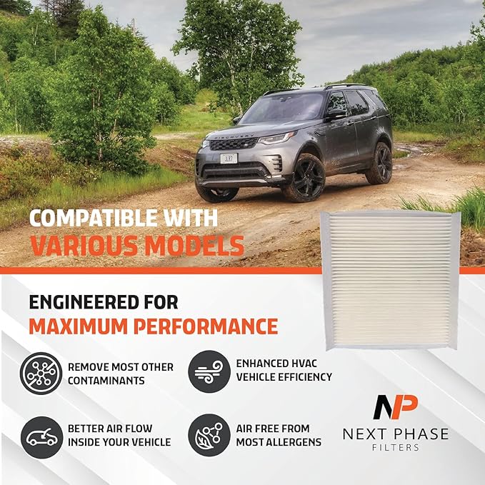 Cabin Air Filter Replacement - Pack of 1 - Made in USA - Compatible with Jaguar, Land Rover, Lexus, Pontiac, Scion, Subaru, Toyota - Polyester Material