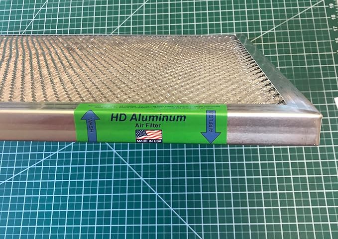 Filter Everything Washable Aluminum Air Filter – 20 x 25 x 1 – Permanent, Reusable HVAC Intake Filter – Heavy-Duty Expanded Aluminum Mesh – Pre-Filter for HEPA or Pleated Filters