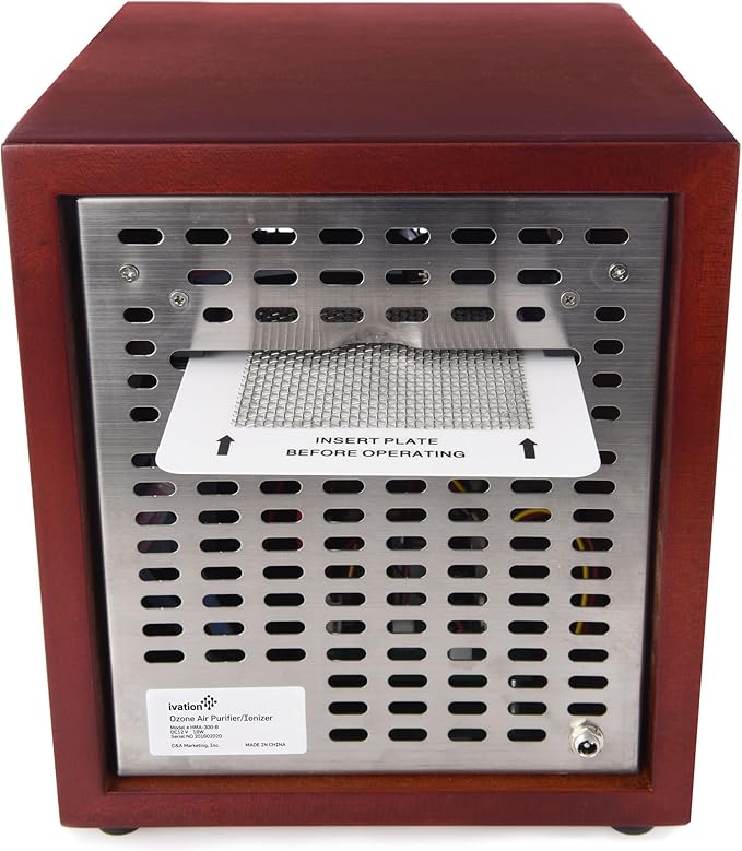 Ivation Ozone Generator Air Purifier, Ionizer & Deodorizer -Purifies Up to 3,500 Sq/Ft -Great for Dust, Pollen, Pets, Smoke & More Cherry