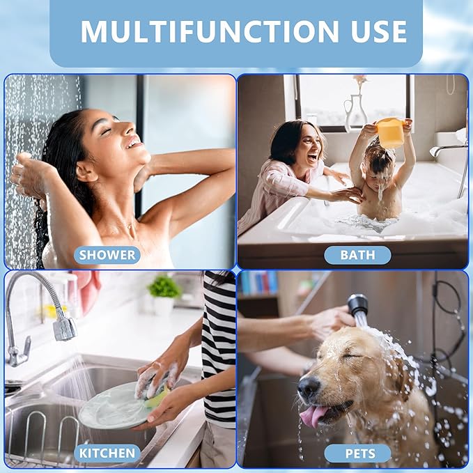 4 Pack 20 Stage Shower Head Filter, Shower Filter Replacement Cartridge for Hard Water, Universally Compatible With Any Similar Design, High Output, Clean and Softener Water