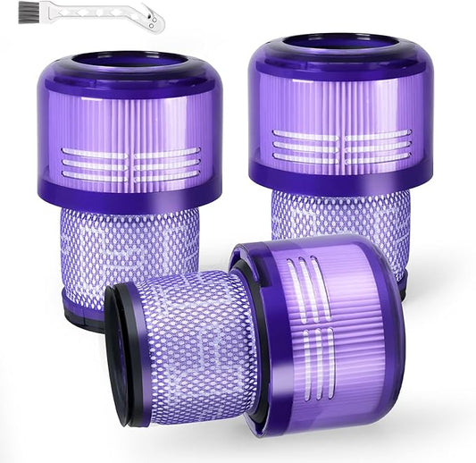 3 Packs Vacuum Filters Replacement Parts Compatible with Dyson V11 Torque Drive V11 Animal V11 Complete V11 Extra V15 Detect V15s Detect Submarine Vacuums, Compare to Part 970013-02