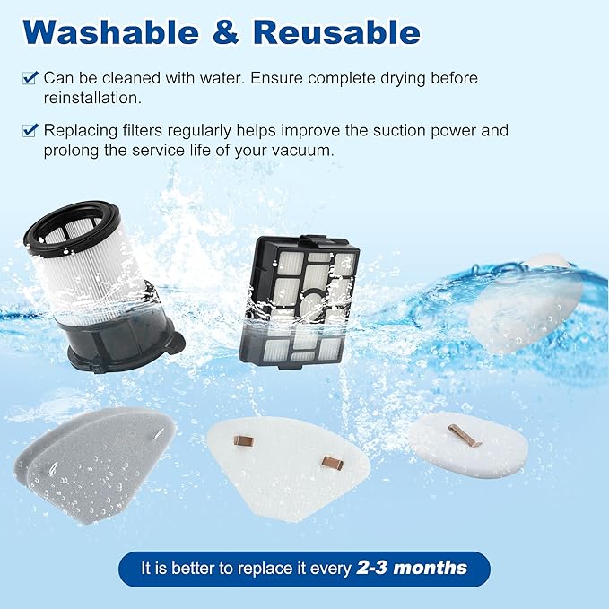 IP3251 IP3252 IP3124 HEPA Filter Replacement Compatible with Shark IP3251 Cordless PowerDetect Clean Empty Lightweight Stick Vacuum and Shark IP3251C PowerDetect Auto Empty System Dock (2 Pack)