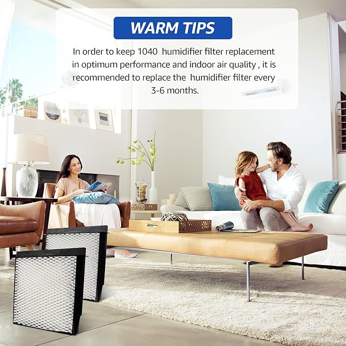 1040 Super Wick Humidifier Filter Replacement for Essick Air AIRCARE Humidifiers Filter B40 B40-C 3D6 100 5D6 700 7D6 100 D46 720 CM330AWHT CM330ABLK CM330DWHT CM330DBLK - 4 Pack