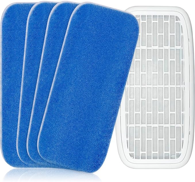 12.875” x 5.5” RV AC Air Filter Replacement Compatible with Entegra Luxury Fifth Wheel Air Conditioner - 4 Pack Air Conditioning Unit RV Foam Pad for Camper Vent MERV 6 AC 160g Filter, Blue