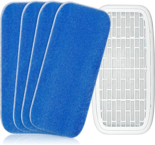 12.875” x 5.5” RV AC Air Filter Replacement Compatible with Entegra Luxury Fifth Wheel Air Conditioner - 4 Pack Air Conditioning Unit RV Foam Pad for Camper Vent MERV 6 AC 160g Filter, Blue