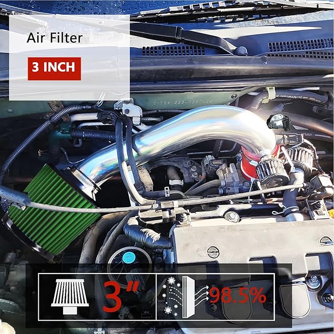 muge racing Universal 3 Inch 76mm Air Intake Filter Replacement Cone Air Filters Quality Dry Air Filter