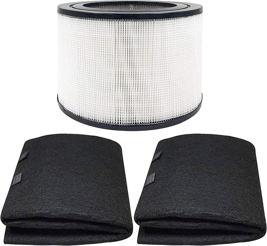 50250-S Replacement HEPA Filter and 2 Wrapping Carbon Pre-Filters Compatible with Honeywell 24000 24500 50250-S 52500. Part Number 24000