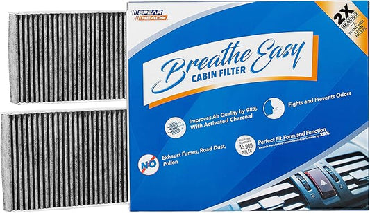 Spearhead Odor Defense Breathe Easy AC & Heater Cabin Filter | Fits 02-06 RSX, 02-06 CR-V, 01-05 Civic, 03-11 Element Like OEM | Up to 25% Longer Lasting w/Activated Carbon (BE-135)