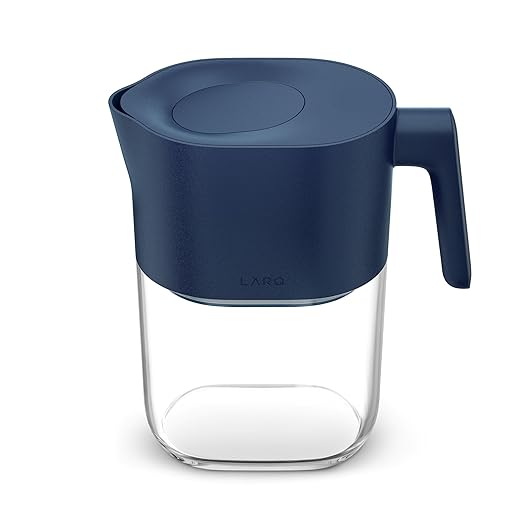 LARQ Water Filter Pitcher 1.9L (8-Cup) – Nano Zero Filter Removes Chlorine, Lead, PFAS & More – Monaco Blue