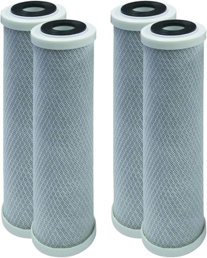 CFS – 4 Pack Activated Carbon Block Water Filter Cartridges Compatible with WaterPur CCI-10-CLW12 Models – Remove Bad Taste – Whole House Replacement Filter Cartridge – Universal 10" Cartridge