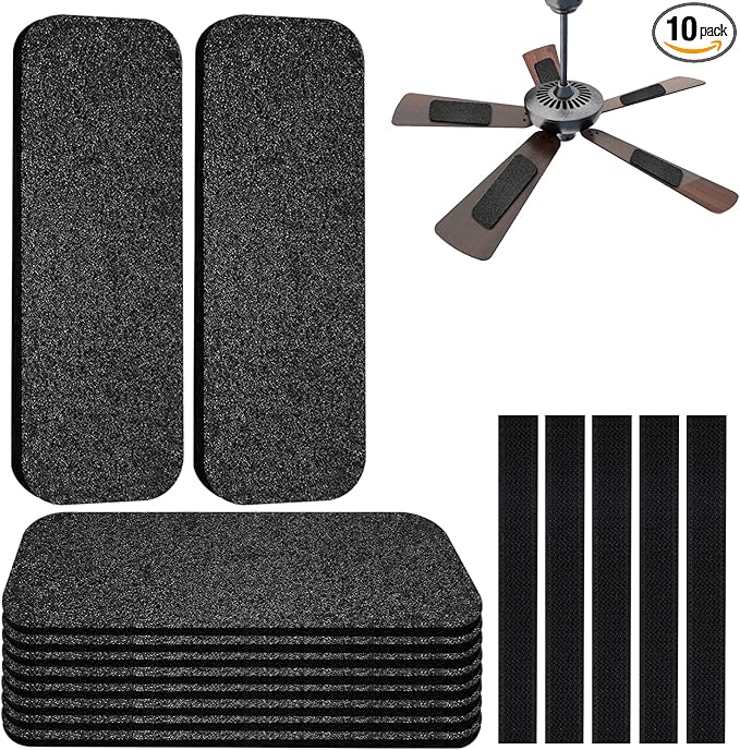 Ceiling Fan Filters Air Purifier Pads with Activated Charcoal 10 Pcs Easy-Stick Ceiling Fan Air Filters Pads Ceiling Fan Blade Purifier Pads for Common Household Contaminants