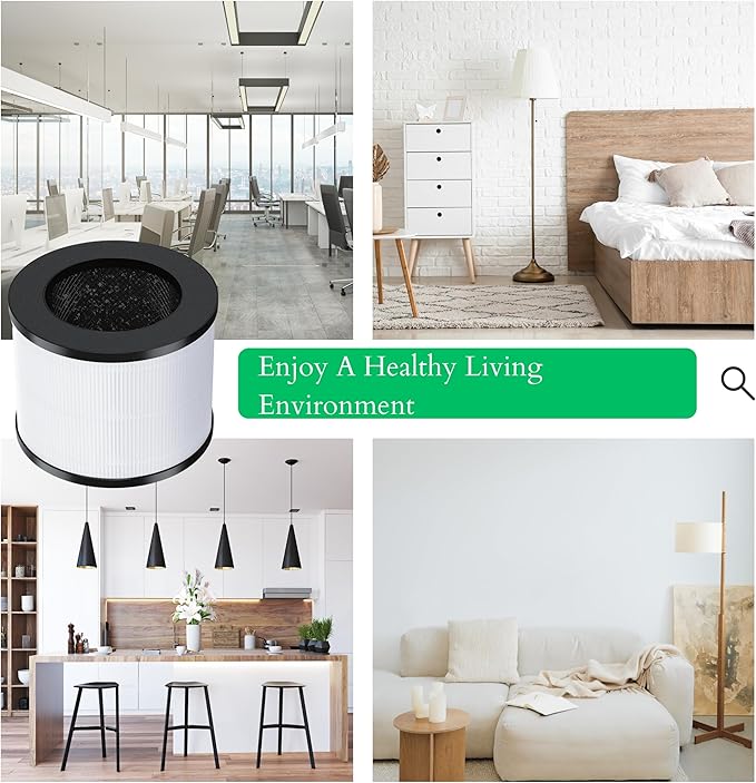 Nispira EPI153 Replacement Filter for MOOKA & KOIOS EPI153 EP1153 EPI-153 EP1-153 Air Purifiers True HEPA Activated Carbon 3-in-1 1 Pack