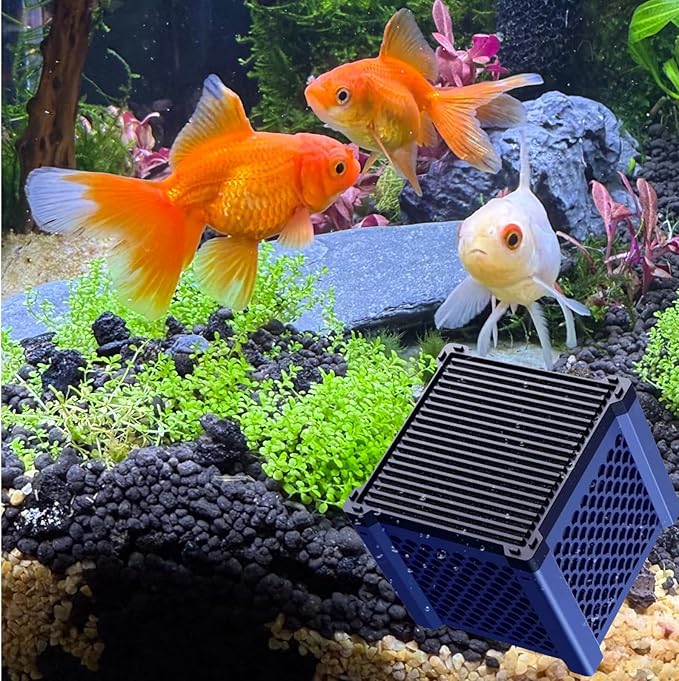 Pure Cube Water Trough Filter 2.0 Eco Aquarium Water Purifier Cube with Honeycomb Charcoal for Fish Tanks, Horse Troughs, Livestock & Stock Tanks (Blue, 1PCS)