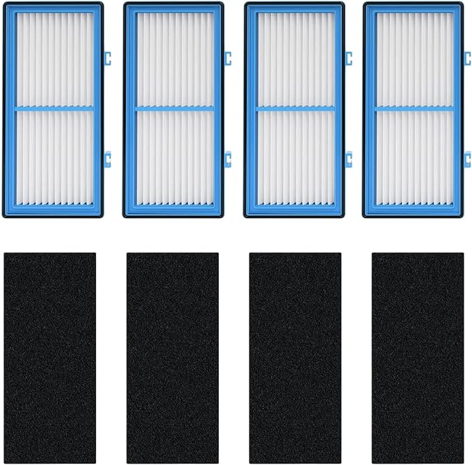 Nispira AER1 Filter Replacement for Holmes Air Purifier HAPF30AT HAP242-NUC Total Air 4 HEPA 4 Carbon Booster, Remove Odor Smoke VOCs 1.2 x 10 x 4.6 Inches
